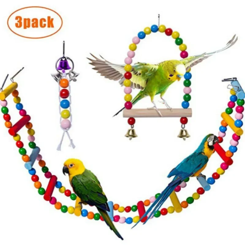 3pcs/Set Parrot Bite Toy Pet Bird Toys Ladder Ladder Suspension Bridge Swing
3pcs/Set Parrot Bite Toy Pet Bird Toys Ladder Ladder Suspension Bridge Swing
