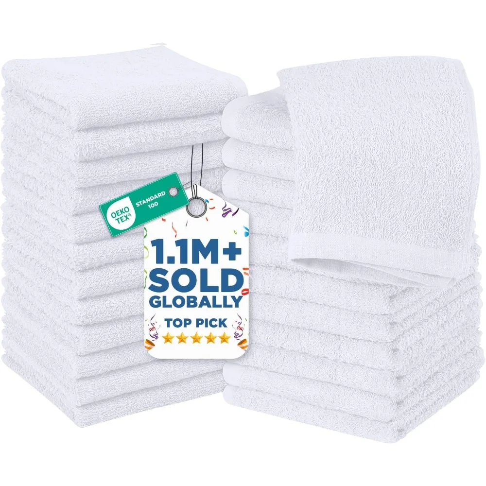 24 Pack Cotton Wash Cloths 12x12 Soft Absorbent Flannel Face Towels for Bathroom White
24 Pack Cotton Wash Cloths 12x12 Soft Absorbent Flannel Face Towels for Bathroom White