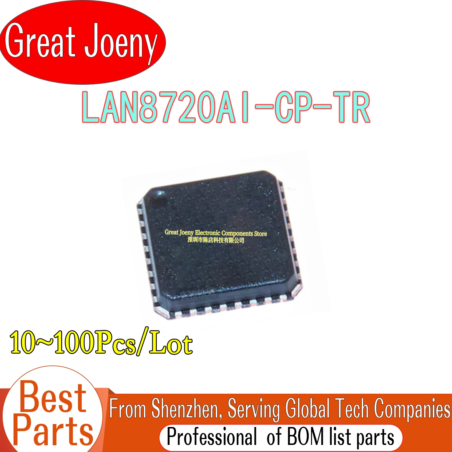 (10-100 Piece)100% New 8720A-I LAN8720AI-CP-TR LAN8720AI LAN8720 IC Chipset QFN-24
(10-100 Piece)100% New 8720A-I LAN8720AI-CP-TR LAN8720AI LAN8720 IC Chipset QFN-24