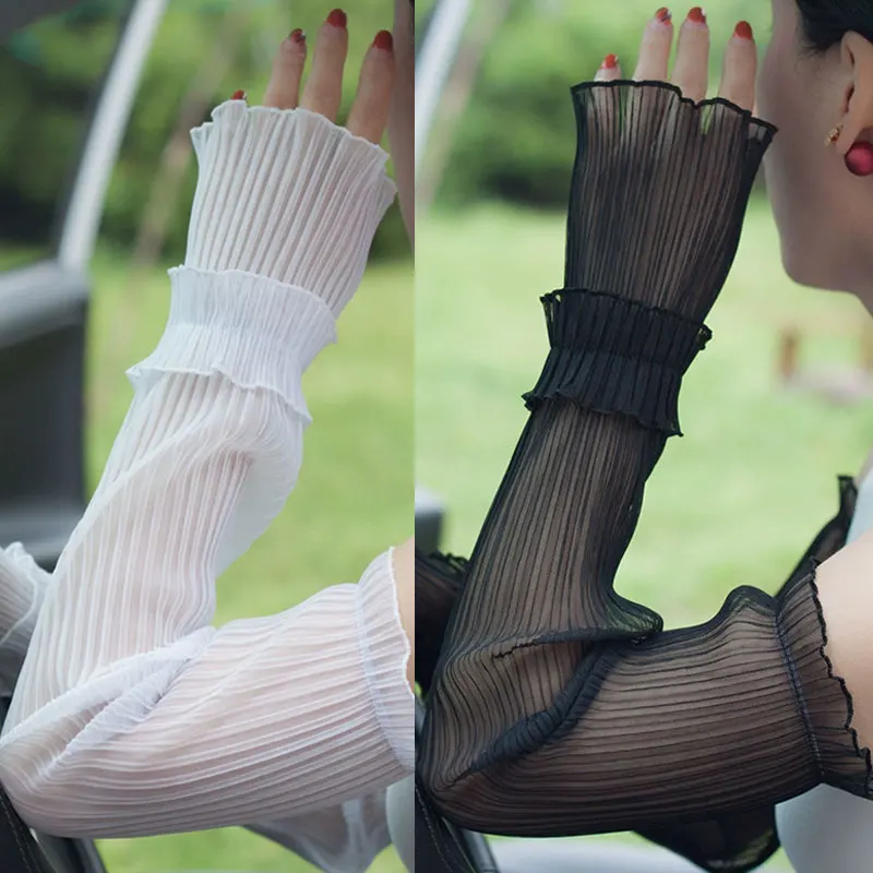 Summer Long Sun-protective Sleeves Lady Sun Protection Fingerless Thin Lace Mesh Arm Sleeve Anti-UV Sunscreen Breathable Mittens
Summer Long Sun-protective Sleeves Lady Sun Protection Fingerless Thin Lace Mesh Arm Sleeve Anti-UV Sunscreen Breathable Mittens