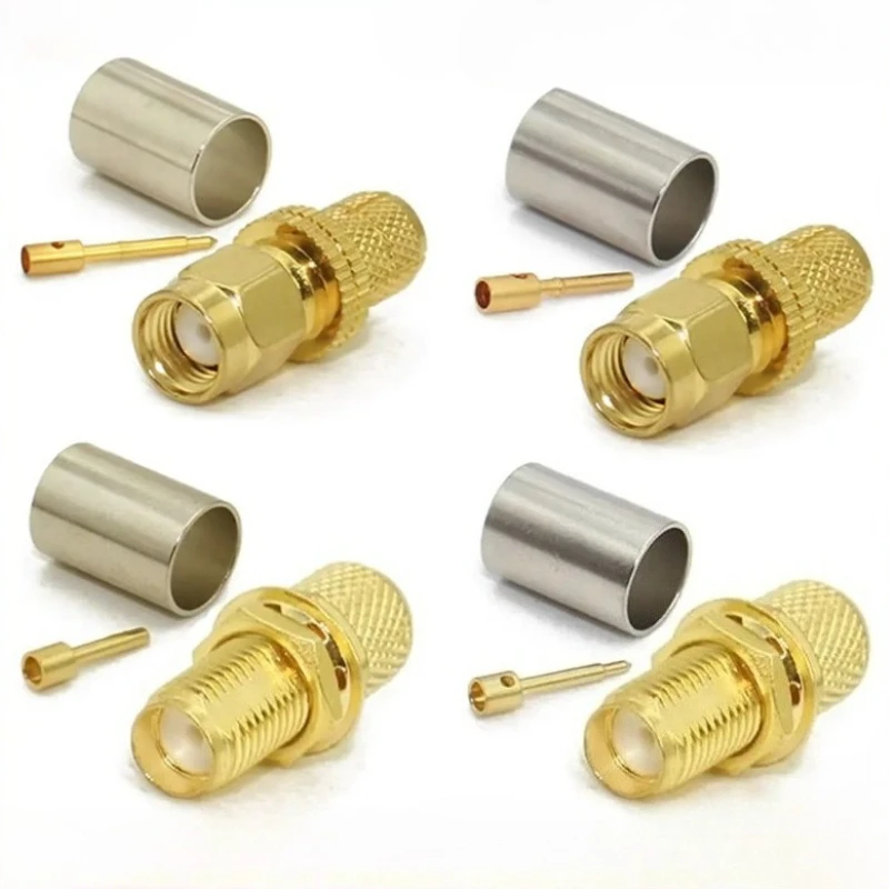 50 Ом SMA/RP-SMA Мужской Женский Обжимной RF-разъем для коаксиального кабеля 5D-FB/50-5/RG5/RG6/LMR300
50 Ом SMA/RP-SMA Мужской Женский Обжимной RF-разъем для коаксиального кабеля 5D-FB/50-5/RG5/RG6/LMR300