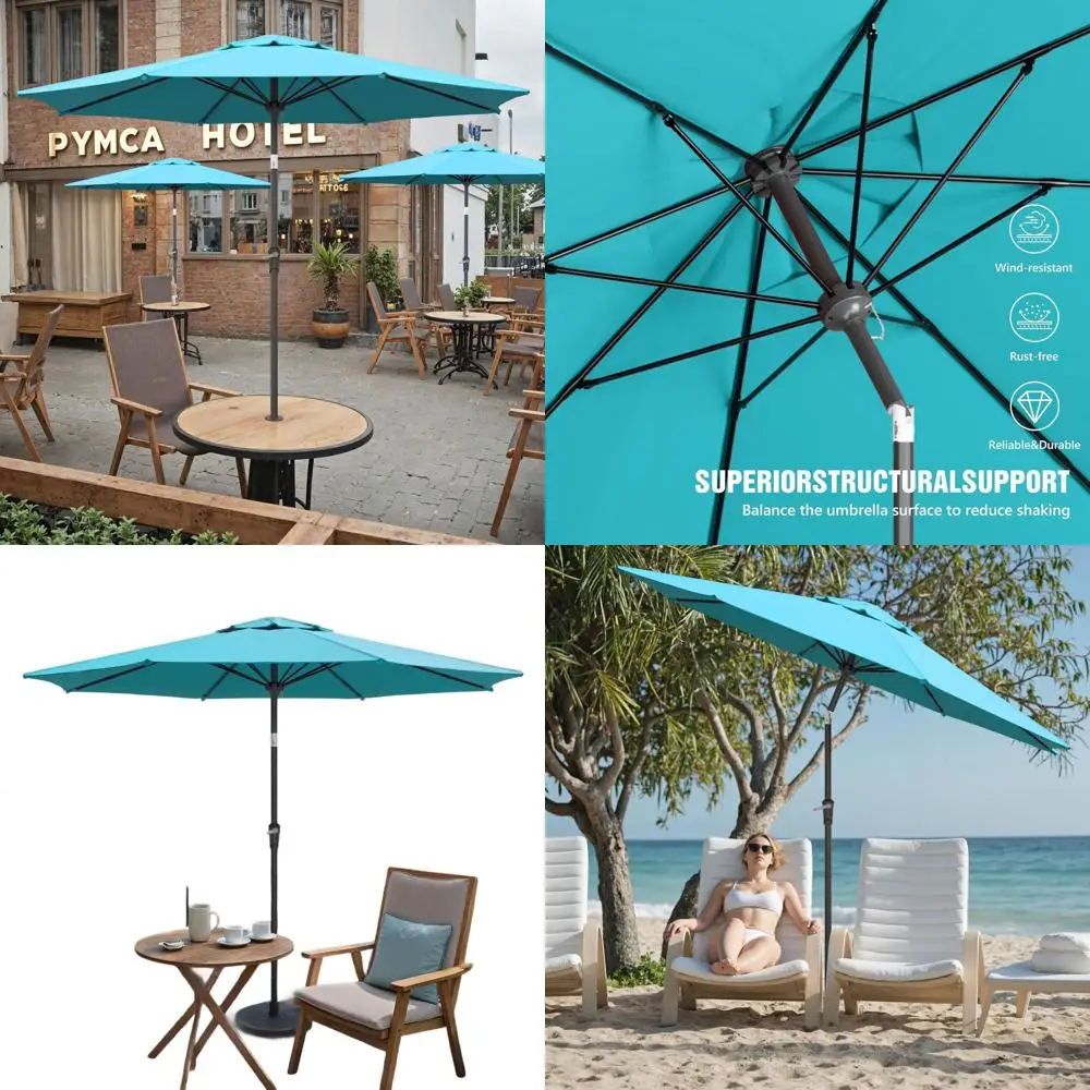 Уличный зонт для патио с механизмом наклона и ручкой, идеально подходит для террас, садов и зон у бассейнов
Уличный зонт для патио с механизмом наклона и ручкой, идеально подходит для террас, садов и зон у бассейнов