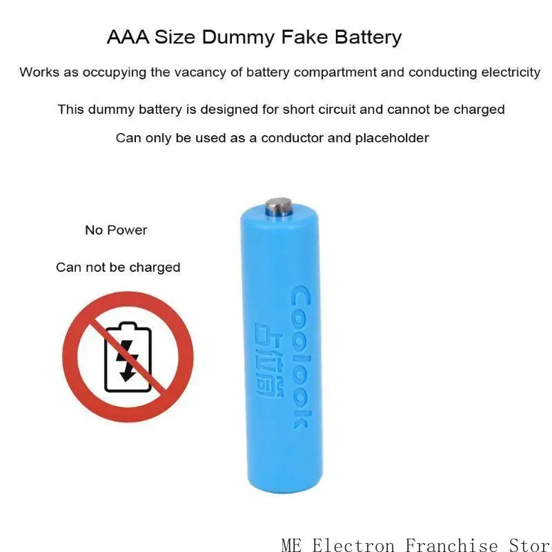 T5EA Universal No Power10440 AAA Size Dummy Fake Battery for Shell Placeholder Conduc
T5EA Universal No Power10440 AAA Size Dummy Fake Battery for Shell Placeholder Conduc