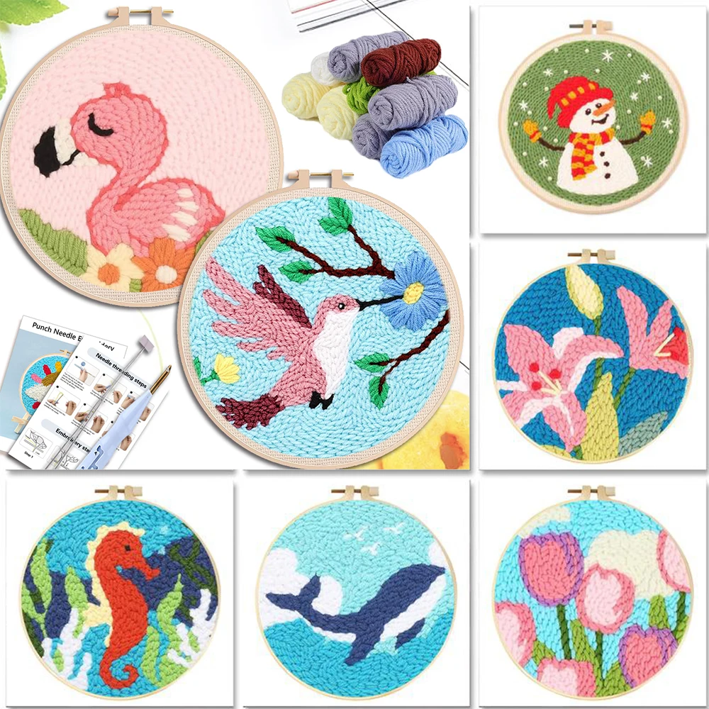 DIY Embroidery Kits For Beginner Craft Punch Needle Set Rug for Starter Kits Embroidery Pen For Adults Beginner Gift Home Decor 
DIY Embroidery Kits For Beginner Craft Punch Needle Set Rug for Starter Kits Embroidery Pen For Adults Beginner Gift Home Decor