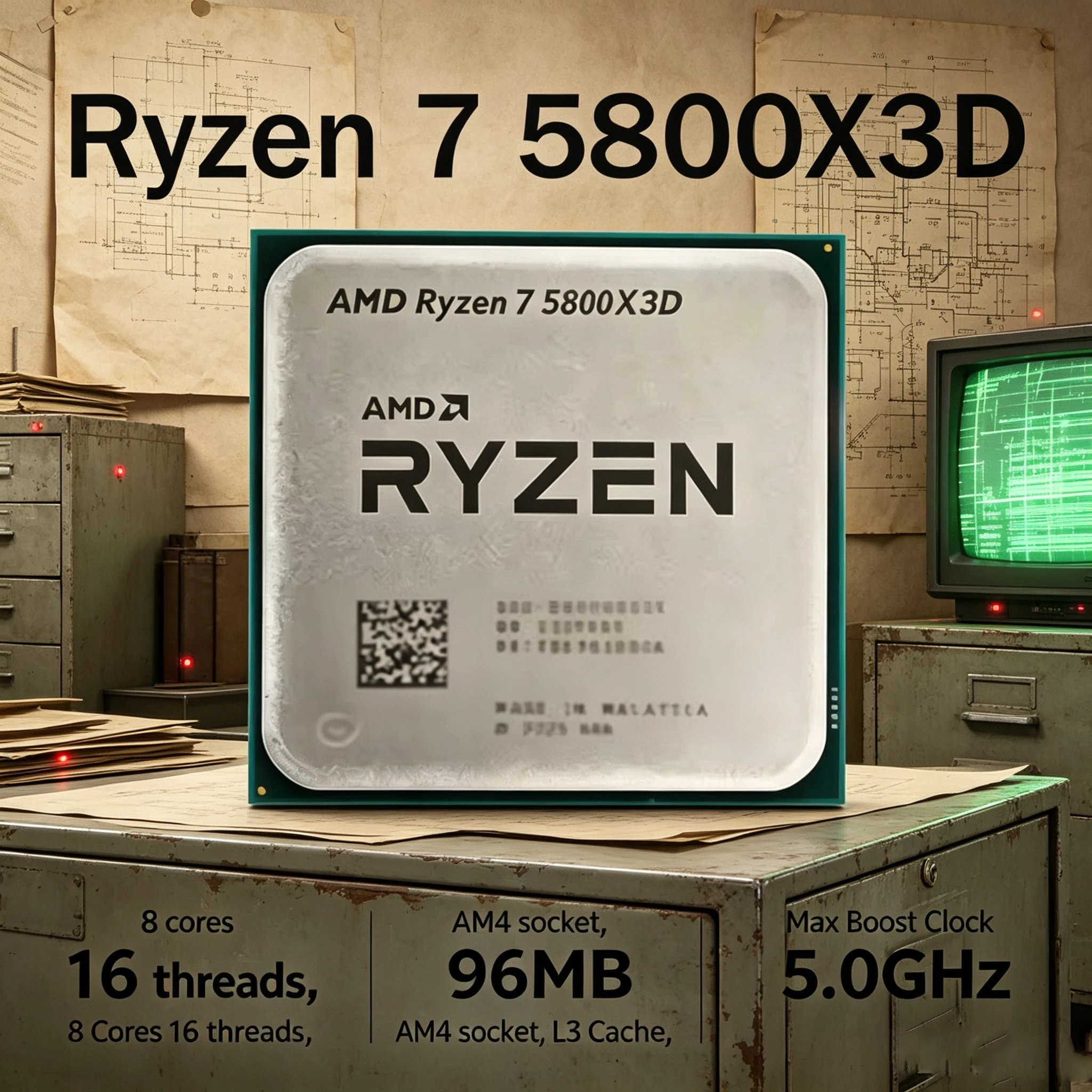 AMD R7 5800X3D DDR4 Ryzen 7 Gaming Processor New Ryzen 5000 Series 96 MB 5 GHz 8-Core 16-Thread CPU Processor 105W Loose Pie
AMD R7 5800X3D DDR4 Ryzen 7 Gaming Processor New Ryzen 5000 Series 96 MB 5 GHz 8-Core 16-Thread CPU Processor 105W Loose Pie