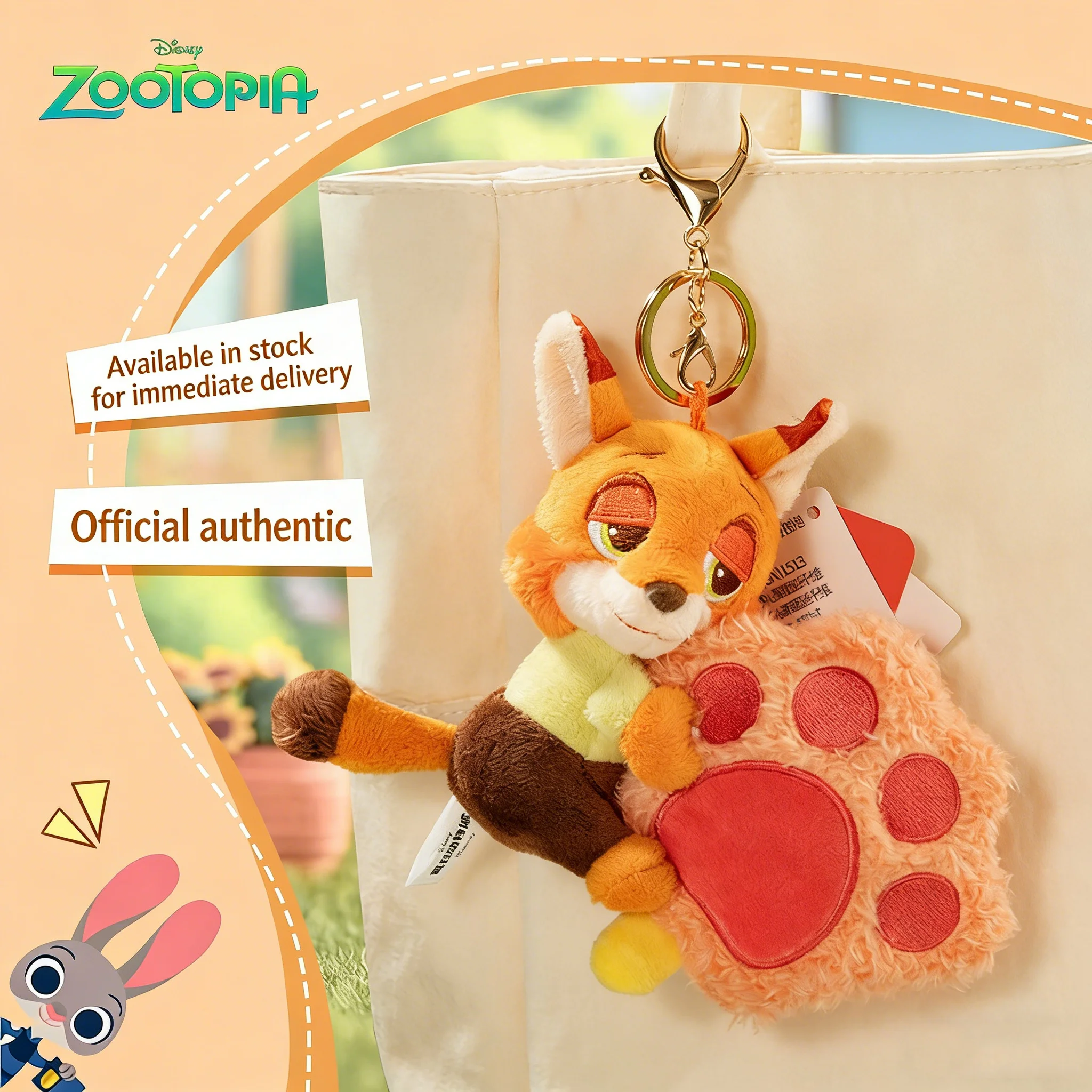 Genuine Disney Zootopia Plush Keychain 10cm Cute Judy Hopps Nick Wilde Holding Carrot Paw Bag Charm Pendant Gift for Girls Kids
Genuine Disney Zootopia Plush Keychain 10cm Cute Judy Hopps Nick Wilde Holding Carrot Paw Bag Charm Pendant Gift for Girls Kids