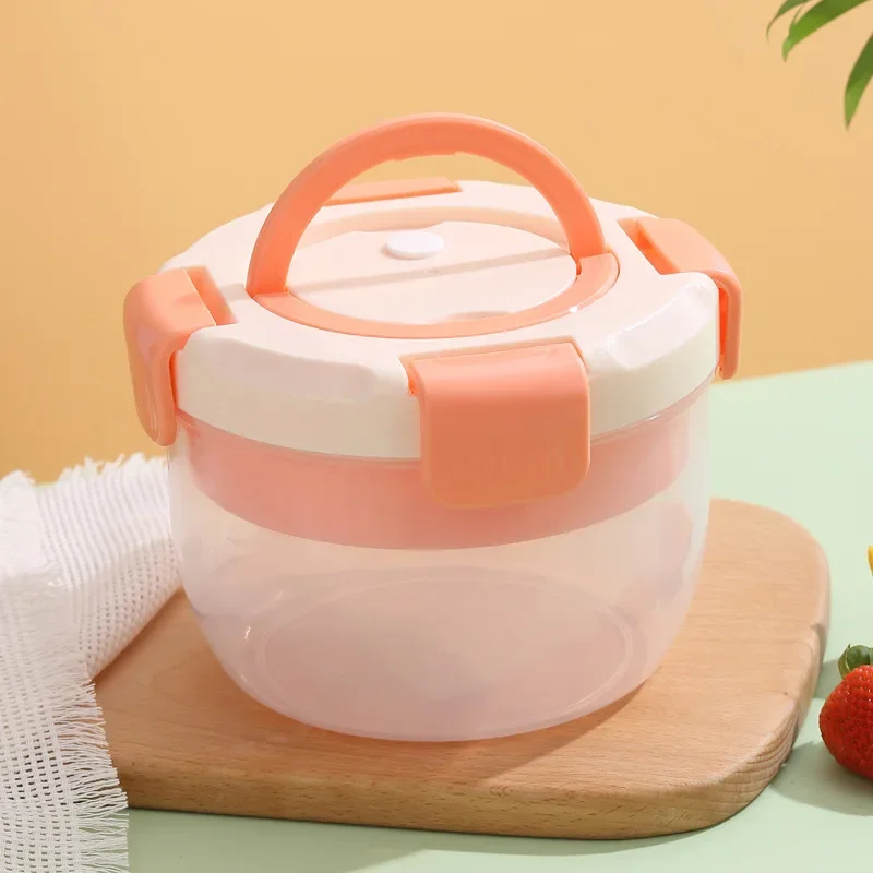 Portable Lunch Box Double Layer Round Lunch Bowl Salad Lunch Box Reusable Tableware Containers Meal Snack Food Containers
Portable Lunch Box Double Layer Round Lunch Bowl Salad Lunch Box Reusable Tableware Containers Meal Snack Food Containers