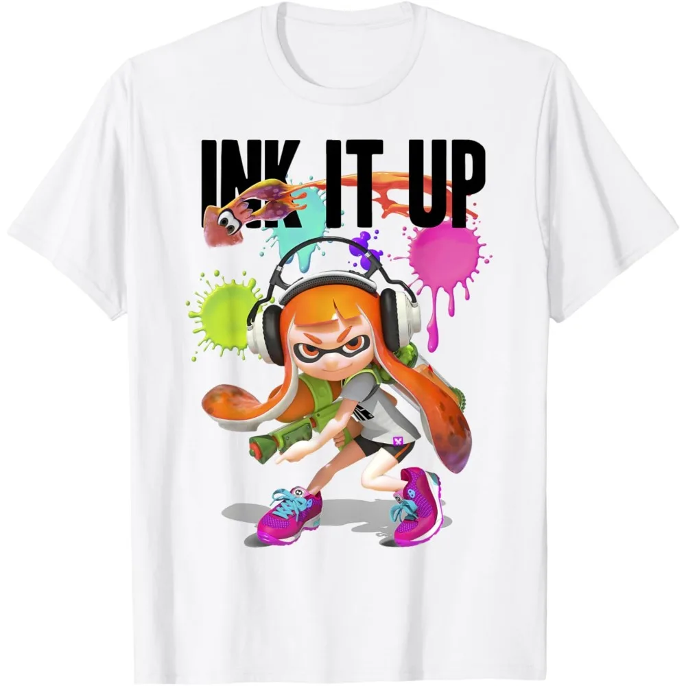 Лето 2029, футболка Splatoon, футболка Ink It Up Squid Inkling Splatter, игровой постер, графический унисекс, хлопковая рубашка для геймеров, топы
Лето 2029, футболка Splatoon, футболка Ink It Up Squid Inkling Splatter, игровой постер, графический унисекс, хлопковая рубашка для геймеров, топы