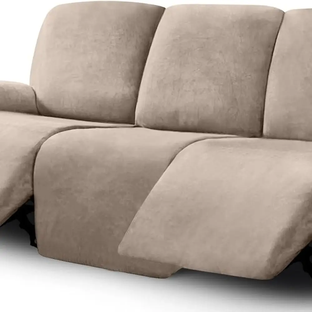 3-Seat Recliner Sofa Slipcover Set, Stretchable Couch Cover, Thick & Soft, Washable, Taupe
3-Seat Recliner Sofa Slipcover Set, Stretchable Couch Cover, Thick & Soft, Washable, Taupe