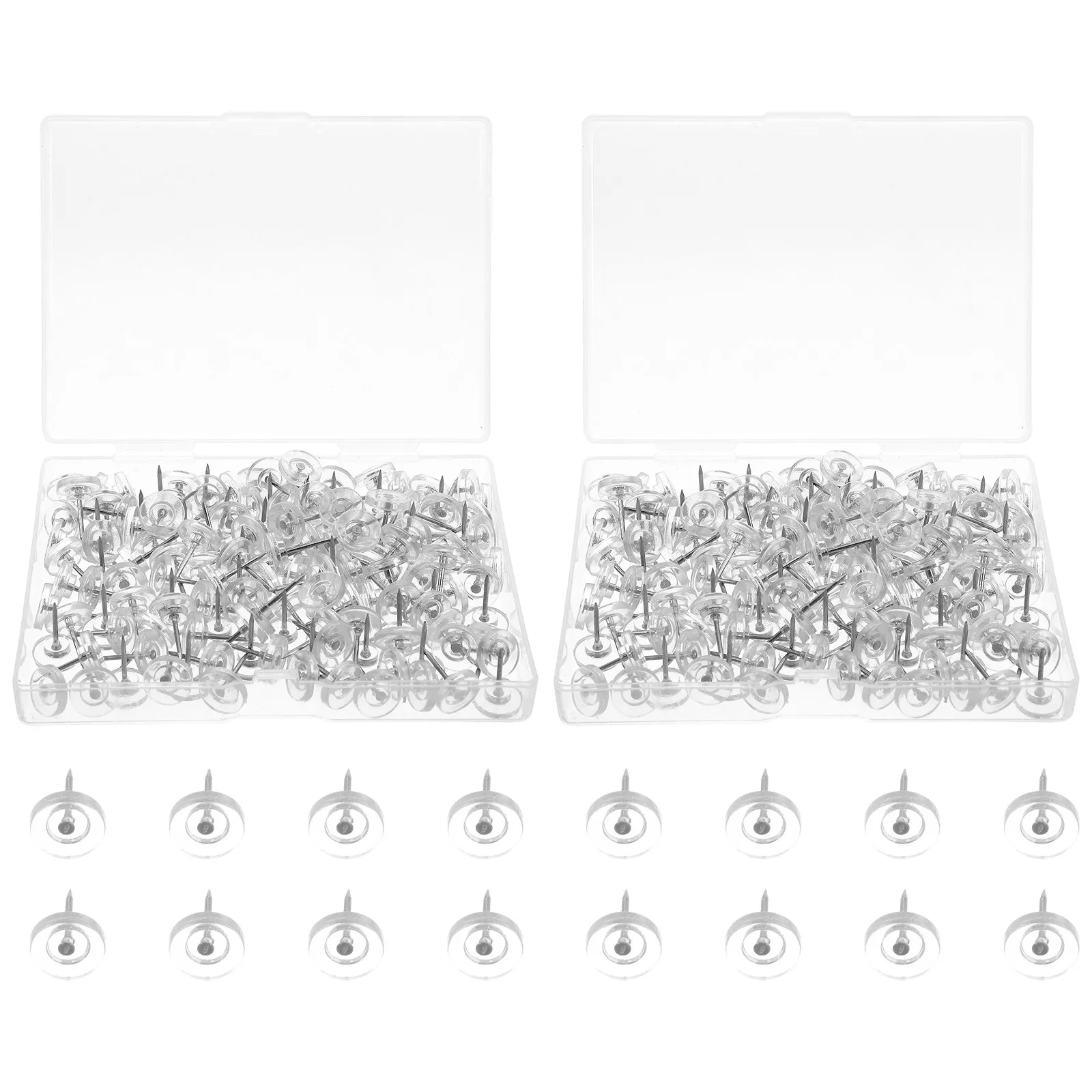 300Pcs Clear Gearhead Push Pins Thumb Tacks for Cork Bulletin Board Photos Posters Calendar Office School Maps
300Pcs Clear Gearhead Push Pins Thumb Tacks for Cork Bulletin Board Photos Posters Calendar Office School Maps
