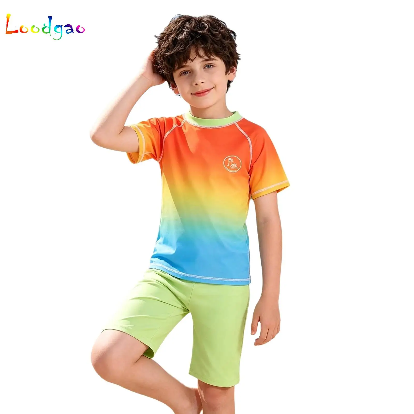 Boys Gradient Rash Guard Set Swim Short Sleeve Quick Dry Shirts with Trunks For Kids Rashguard Water Shirts Set Boys Swimsuit
Boys Gradient Rash Guard Set Swim Short Sleeve Quick Dry Shirts with Trunks For Kids Rashguard Water Shirts Set Boys Swimsuit