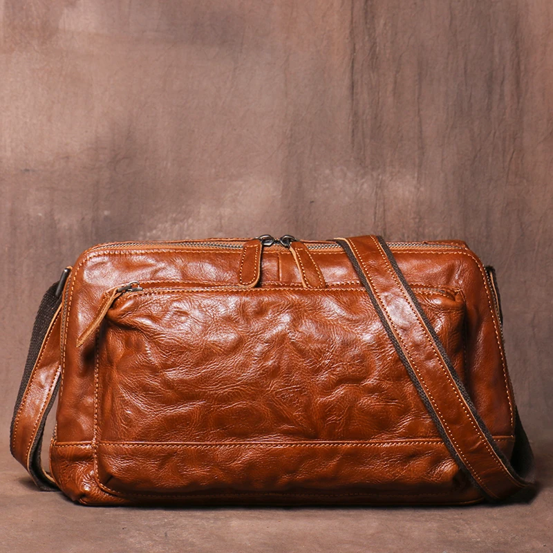 Retro Leather Shoulder Bag Casual Men's Messenger Horizontal Vegetable Tanning Handmade High-Grade Backpack
Retro Leather Shoulder Bag Casual Men's Messenger Horizontal Vegetable Tanning Handmade High-Grade Backpack