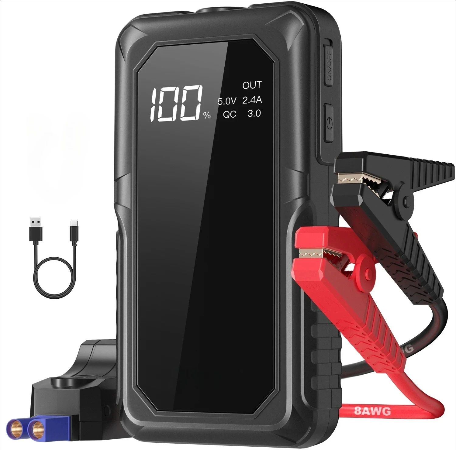2000APeak Car Jump Starter(12V 8L Gas/6.5L Diesel Engine) Equipped Fast Wireless Charging Jump Starter Battery Pack PortableJump
2000APeak Car Jump Starter(12V 8L Gas/6.5L Diesel Engine) Equipped Fast Wireless Charging Jump Starter Battery Pack PortableJump