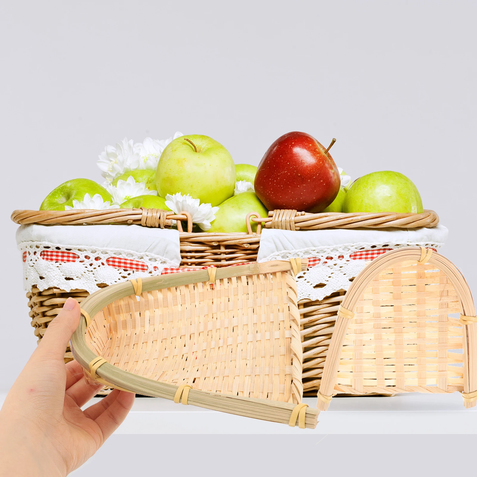 2 Pcs Bamboo Basket Snack Storage Woven Decorative Fruit Organizer Small Food Premium Material Home Accessories
2 Pcs Bamboo Basket Snack Storage Woven Decorative Fruit Organizer Small Food Premium Material Home Accessories
