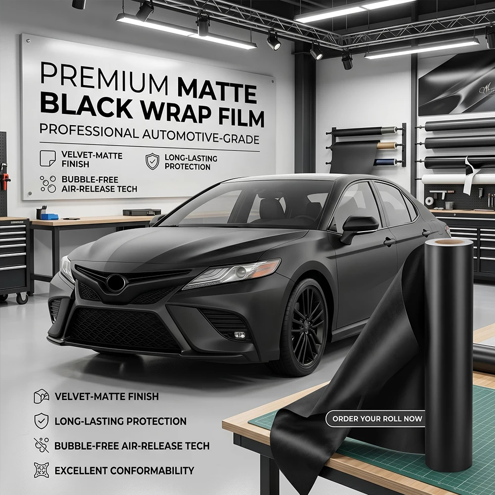 Матовая черная виниловая пленка для оклейки автомобиля Toyota Camry 70 XV50 XV80 Hybrid 2020-2025: Премиум-пленка для изменения цвета кузова авто
Матовая черная виниловая пленка для оклейки автомобиля Toyota Camry 70 XV50 XV80 Hybrid 2020-2025: Премиум-пленка для изменения цвета кузова авто