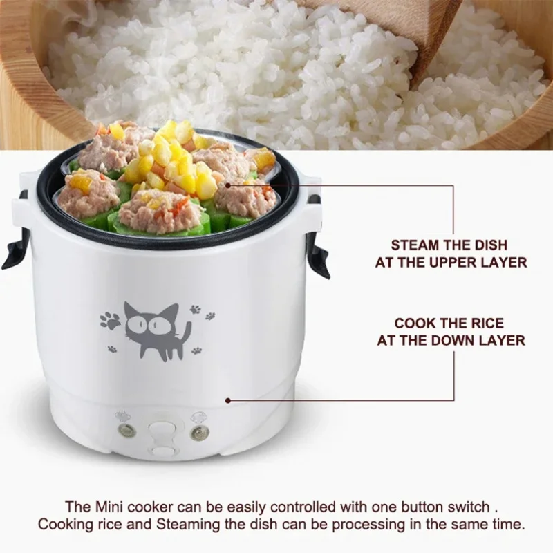 Electric Mini Rice Cooker Portable MultiCooker – Small Household Rice Cookers with Steamer, Non-Stick Pot for Home & Travel
Electric Mini Rice Cooker Portable MultiCooker – Small Household Rice Cookers with Steamer, Non-Stick Pot for Home & Travel