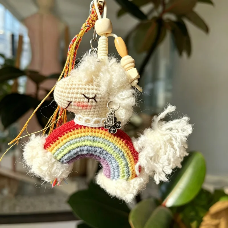 Custom Name Crochet Rainbow Unicorn Keychain Handmade Amigurumi Bag Charm Personalized Gift
Custom Name Crochet Rainbow Unicorn Keychain Handmade Amigurumi Bag Charm Personalized Gift