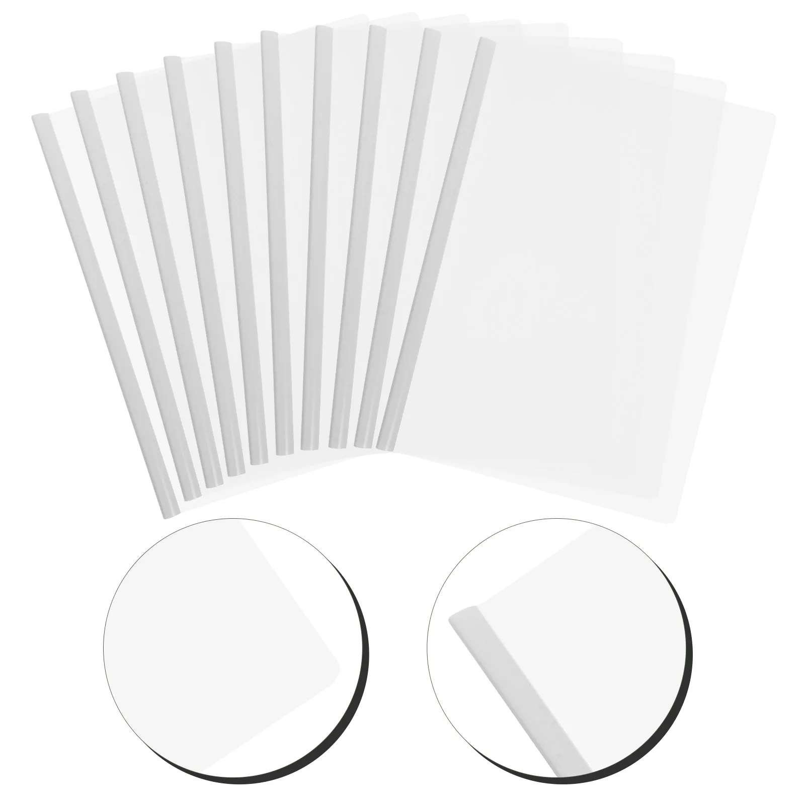 10Pcs Transparent Report Covers with Sliding Rod Clamp File Folders for A4 Papers Document Holder Presentation Binder Organizer
10Pcs Transparent Report Covers with Sliding Rod Clamp File Folders for A4 Papers Document Holder Presentation Binder Organizer