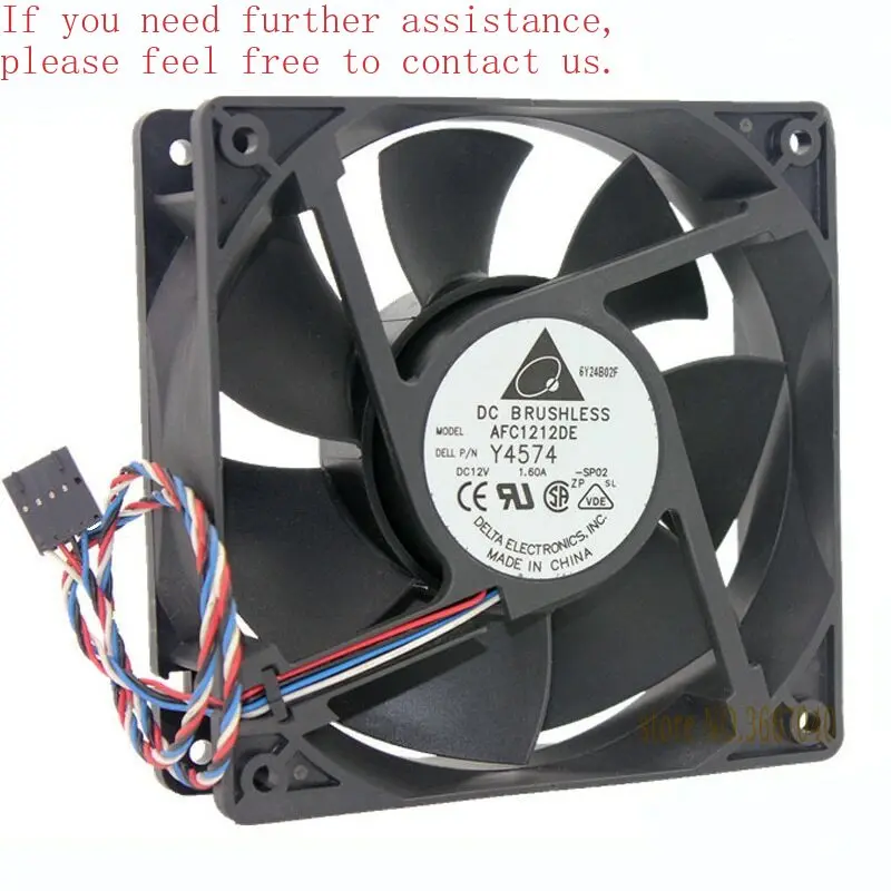 For Delta AFC1212DE 120 * 120 * 38mm 12cm DC 12V 1.60A PWM 4 Wire Model Controlled Air Fan -
For Delta AFC1212DE 120 * 120 * 38mm 12cm DC 12V 1.60A PWM 4 Wire Model Controlled Air Fan -