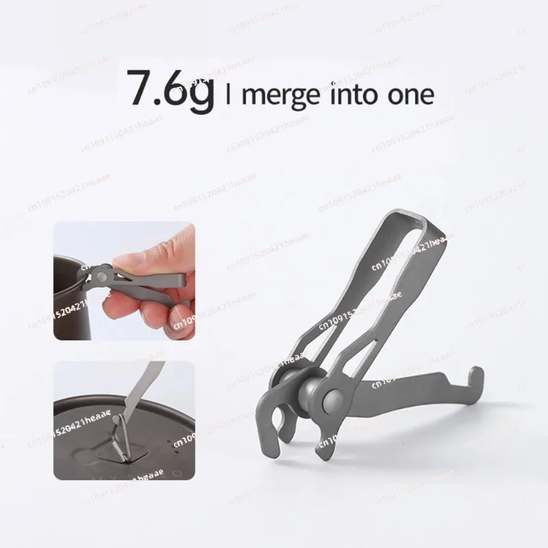 Suitable for 7.6g titanium multi-purpose pot handle/grip ultra light outdoor use
Suitable for 7.6g titanium multi-purpose pot handle/grip ultra light outdoor use