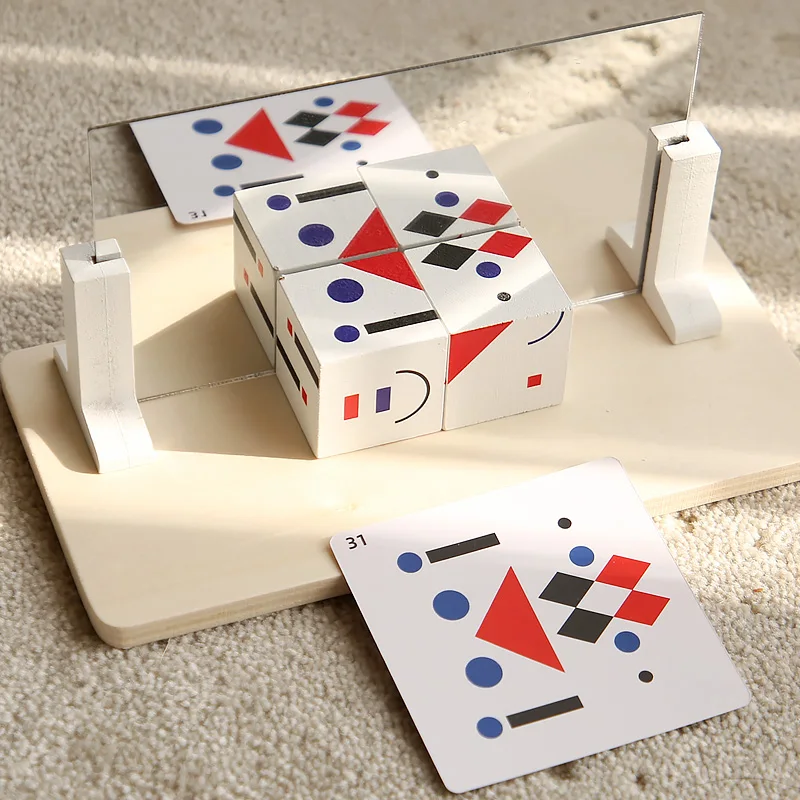 Wooden Toy Geometric Shape Mirror Image Puzzle Montessori Thinking Training Hand Eye Coordination Game Children Educational Toys
Wooden Toy Geometric Shape Mirror Image Puzzle Montessori Thinking Training Hand Eye Coordination Game Children Educational Toys