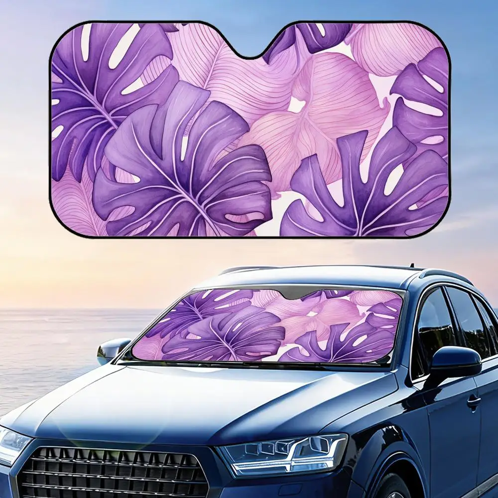 Purple Tropical Leaves Sun Visor Foldable Car Windshield Sun Shade UV Protection Reflective Heat Insulation Reusable Cover
Purple Tropical Leaves Sun Visor Foldable Car Windshield Sun Shade UV Protection Reflective Heat Insulation Reusable Cover