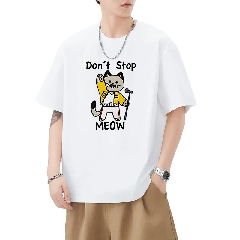 Funny Cat printed T shirt Retro Musie Men Women Summer short sleeve T-shirts Oversized Cotton Casual Loose Unisex clothing Tops
Funny Cat printed T shirt Retro Musie Men Women Summer short sleeve T-shirts Oversized Cotton Casual Loose Unisex clothing Tops