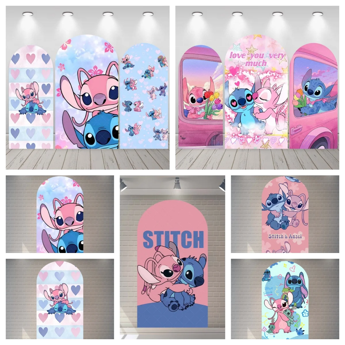 Disney Stitch and Angel Arch Background Kids Birthday Party Baby Shower Backdrop Circle Photography Custom Decor With Elastic
Disney Stitch and Angel Arch Background Kids Birthday Party Baby Shower Backdrop Circle Photography Custom Decor With Elastic