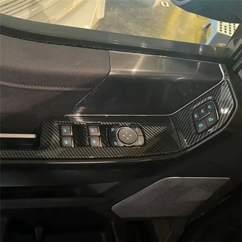 Car Carbon Fiber Window Glass Lift Button Trim Switch Cover Door Armrest Panel Sticker For Ford F150 2021 2022 2023
Car Carbon Fiber Window Glass Lift Button Trim Switch Cover Door Armrest Panel Sticker For Ford F150 2021 2022 2023