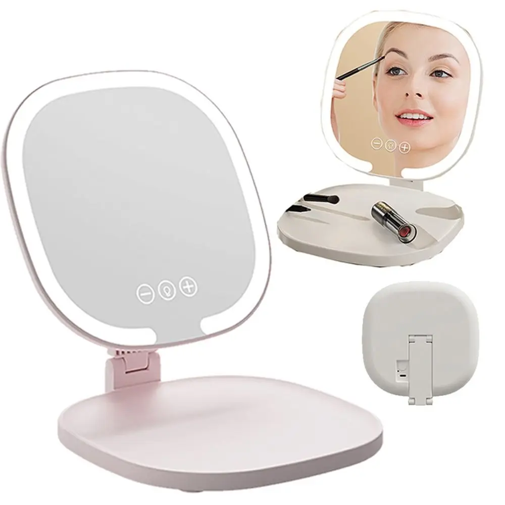 Foldable LED Makeup Mirror Adjustable Touch Control Portable Cosmetic Mirrors 3 Color Lights Dimmable Vanity Mirror with Lights
Foldable LED Makeup Mirror Adjustable Touch Control Portable Cosmetic Mirrors 3 Color Lights Dimmable Vanity Mirror with Lights