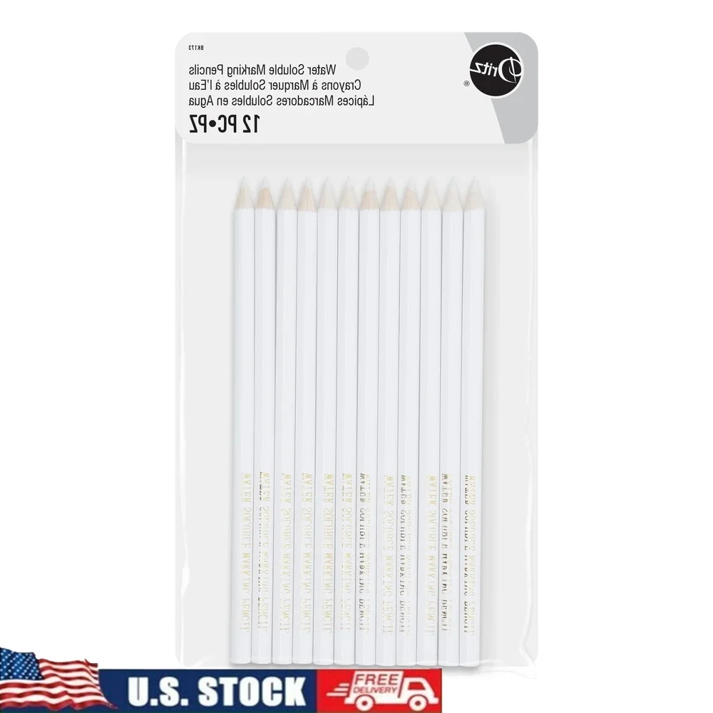 Water Soluble Marking Pencils 12 Pieces Easy Remove Fabric Transfer Ideal Sewing Quilting Projects
Water Soluble Marking Pencils 12 Pieces Easy Remove Fabric Transfer Ideal Sewing Quilting Projects
