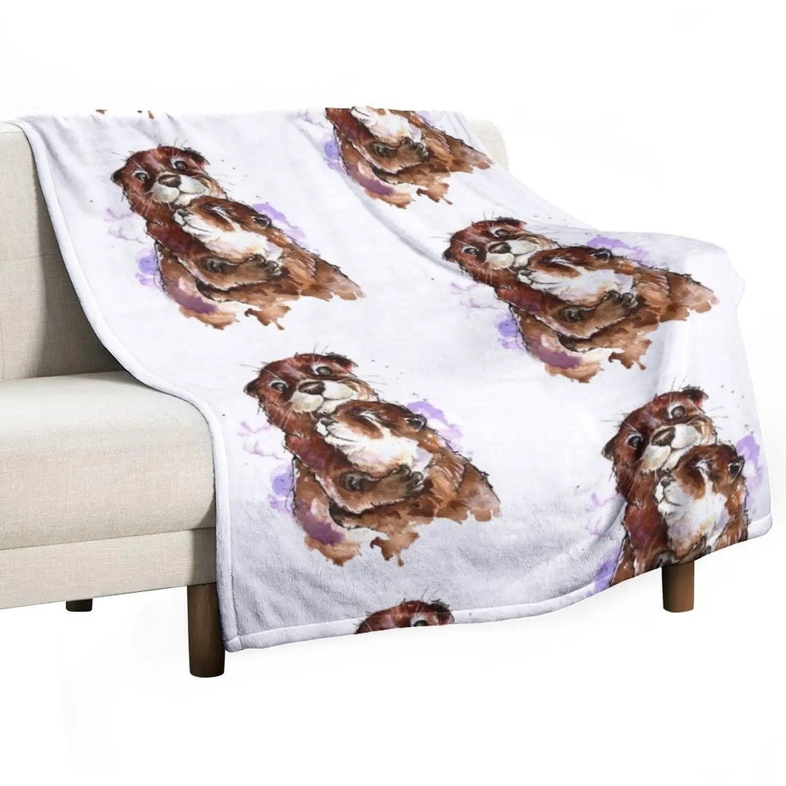 Otters Watercolour Throw Blanket Beautifuls Bed warm for winter Flannel Blankets
Otters Watercolour Throw Blanket Beautifuls Bed warm for winter Flannel Blankets