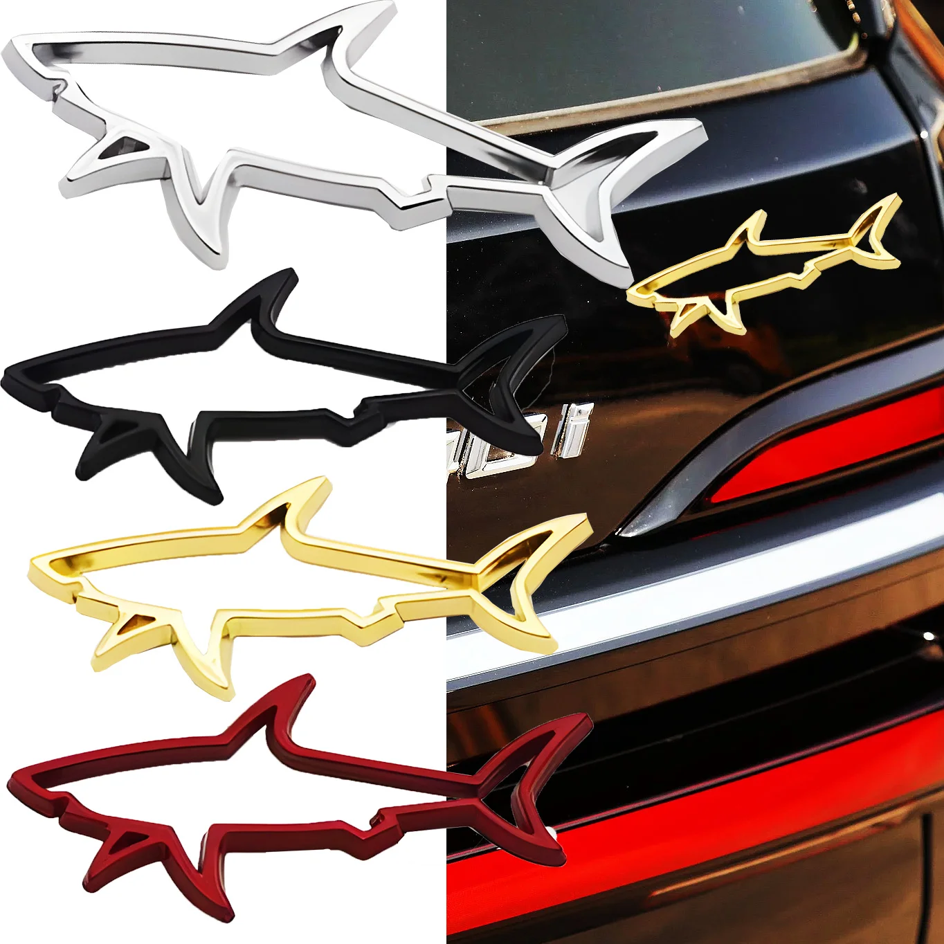Car 3D Piranha Shark Carcharodon Carcharias Metal Chrome Zinc Alloy Emblem Car Badge Body Trunk Fender Adhesive Sticker
Car 3D Piranha Shark Carcharodon Carcharias Metal Chrome Zinc Alloy Emblem Car Badge Body Trunk Fender Adhesive Sticker
