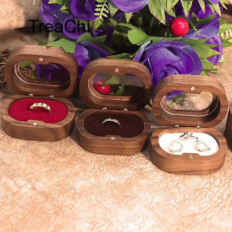 Oval Wooden Jewelry Box with Skylight Design Compact and Exquisite Small Box for Storing Rings and Earrings with Walnut-Colored
Oval Wooden Jewelry Box with Skylight Design Compact and Exquisite Small Box for Storing Rings and Earrings with Walnut-Colored