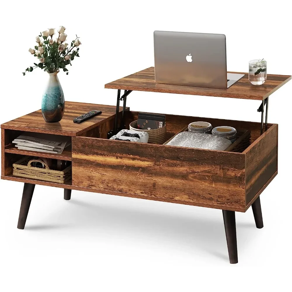Wood Lift Top Coffee Table with Hidden Compartment and Adjustable Storage Shelf, Lift Tabletop Dining Table for Home Living Room
Wood Lift Top Coffee Table with Hidden Compartment and Adjustable Storage Shelf, Lift Tabletop Dining Table for Home Living Room