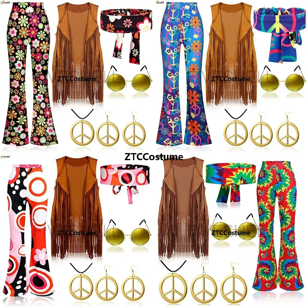 Hippie Costume Women 60s 70s Peace Love Party Costume with Tassels Stage Performance Boho Dance Wear Accessories
Hippie Costume Women 60s 70s Peace Love Party Costume with Tassels Stage Performance Boho Dance Wear Accessories