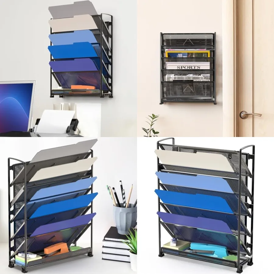 6-Tier Wall Mount Document Letter Tray Organizer
6-Tier Wall Mount Document Letter Tray Organizer