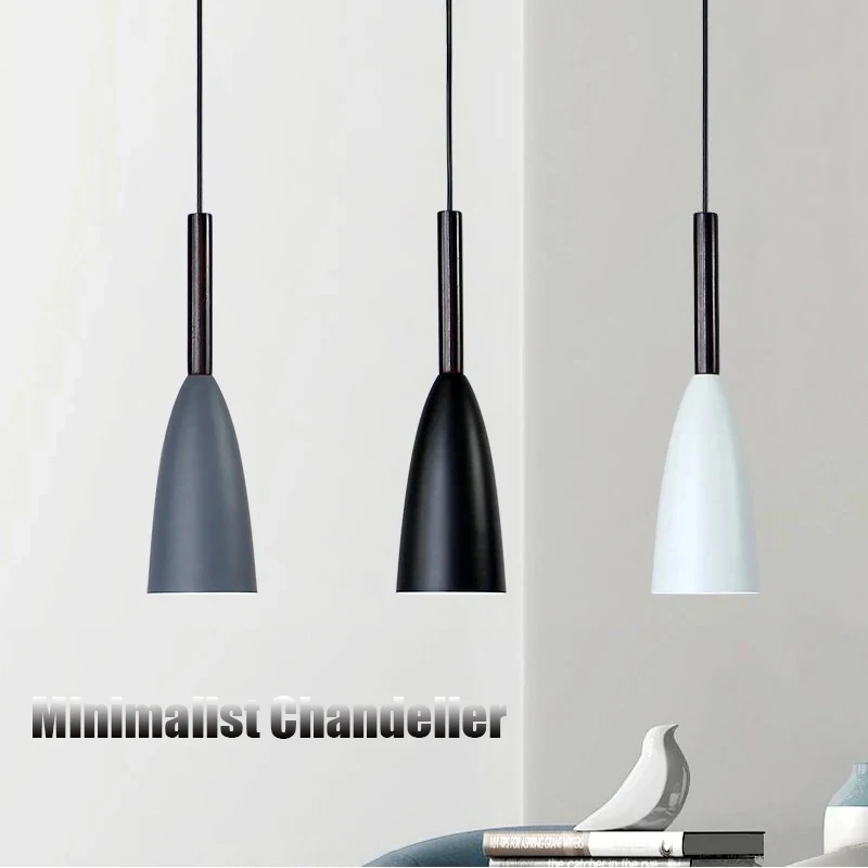 Minimalist LED Pendant Light Modern Nordic Pendant Lamp Black White Gray Chandelier For Restaurant Bedroom Bar Fixtures Lighting
Minimalist LED Pendant Light Modern Nordic Pendant Lamp Black White Gray Chandelier For Restaurant Bedroom Bar Fixtures Lighting