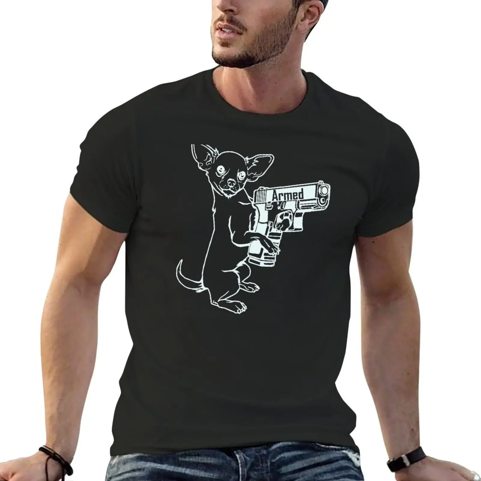 Armed Chihuahua T-Shirt oversizeds affliction shirts shirts graphic tee Men's t-shirt
Armed Chihuahua T-Shirt oversizeds affliction shirts shirts graphic tee Men's t-shirt