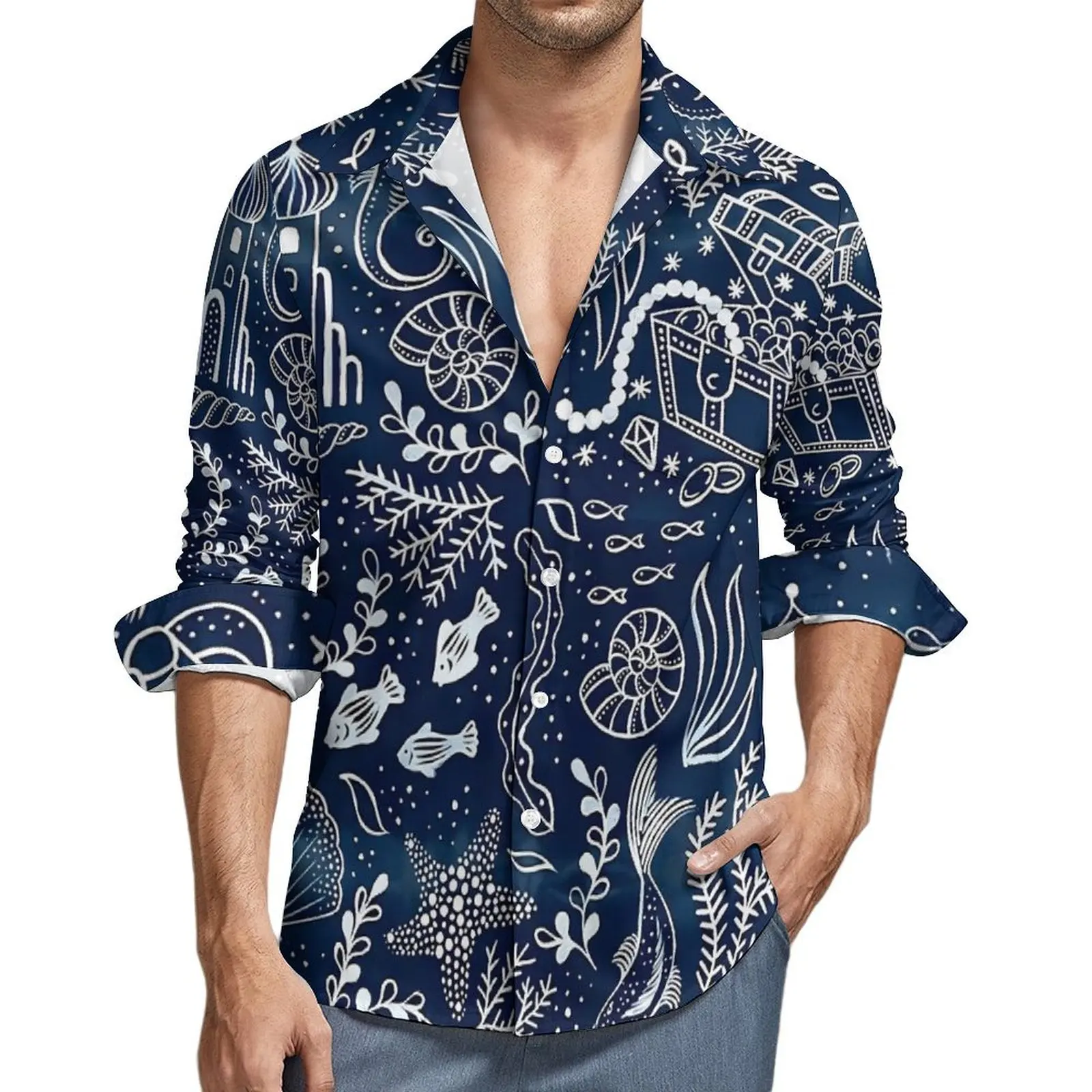 Ocean World Shirt Autumn Vintage Aniaml Print Casual Shirts Men Novelty Blouse Long Sleeve Graphic Y2K Funny Top Plus Size
Ocean World Shirt Autumn Vintage Aniaml Print Casual Shirts Men Novelty Blouse Long Sleeve Graphic Y2K Funny Top Plus Size