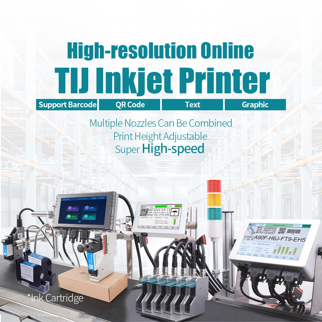 DOCOD T180E Expiry Date Coding Machine 12.7 mm TIJ Online Thermal Inkjet Printer for Plastic Packaging Barcode Batch Printing
DOCOD T180E Expiry Date Coding Machine 12.7 mm TIJ Online Thermal Inkjet Printer for Plastic Packaging Barcode Batch Printing