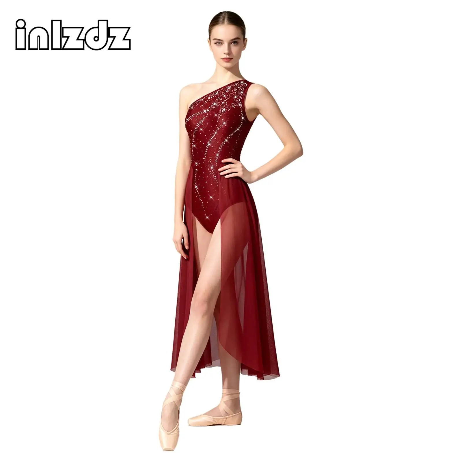 Glittery Rhinestones Ballet Lyrical Modern Dance Leotard Dress for Women Gymnastics Artistic Figure Skating Dance Tulle Skirt
Glittery Rhinestones Ballet Lyrical Modern Dance Leotard Dress for Women Gymnastics Artistic Figure Skating Dance Tulle Skirt