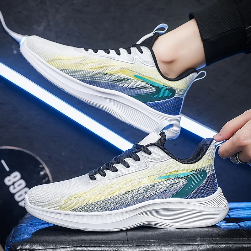 Мужская летняя обувь с дышащей сеткой, противоскользящая и прочная спортивная обувь, повседневная обувь, легкие кроссовки 
Мужская летняя обувь с дышащей сеткой, противоскользящая и прочная спортивная обувь, повседневная обувь, легкие кроссовки