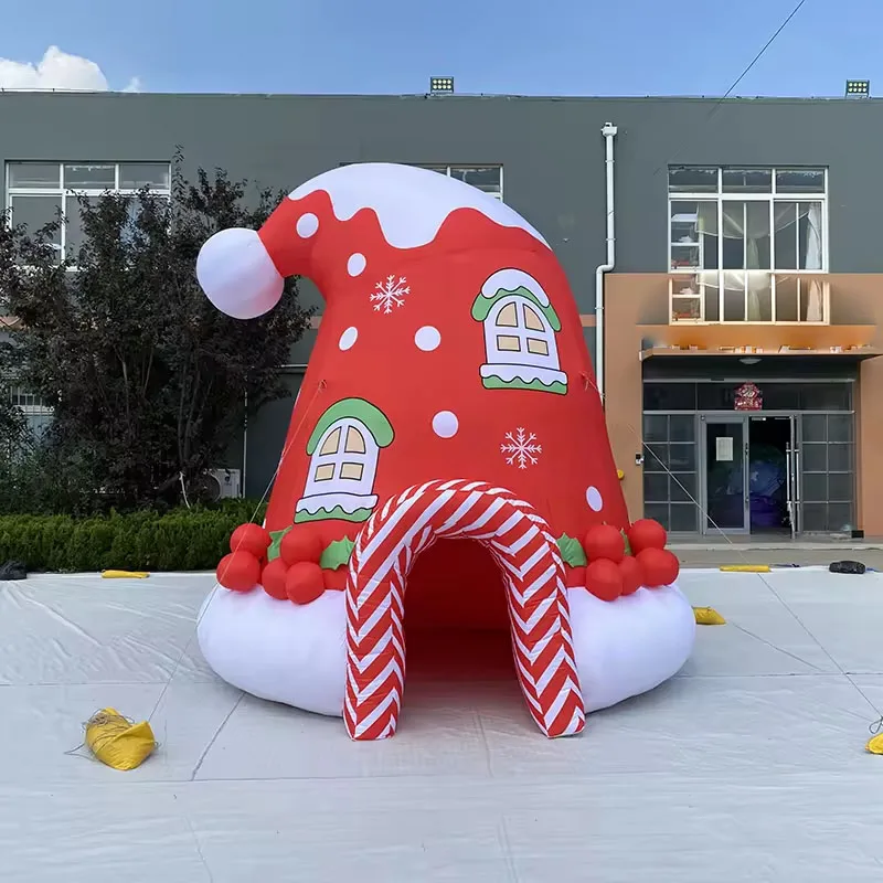 4.5m Hat Shape Christmas Inflatable House Courtyard Blow up Xmas Tent Customized Inflatable Santa Tent
4.5m Hat Shape Christmas Inflatable House Courtyard Blow up Xmas Tent Customized Inflatable Santa Tent