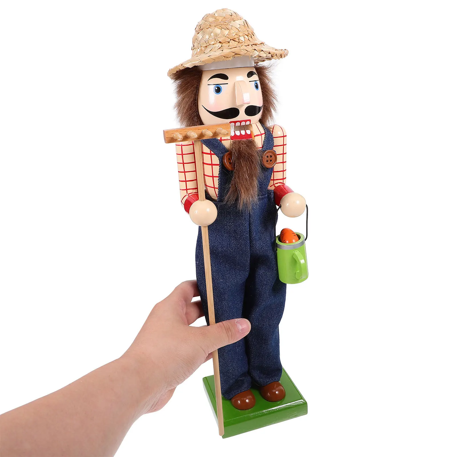 Traditional Wooden Nutcracker Hand Painted Christmas Decor Straw Hat Xmas Desktop Nutcracker Holiday Gift Ornament 
Traditional Wooden Nutcracker Hand Painted Christmas Decor Straw Hat Xmas Desktop Nutcracker Holiday Gift Ornament