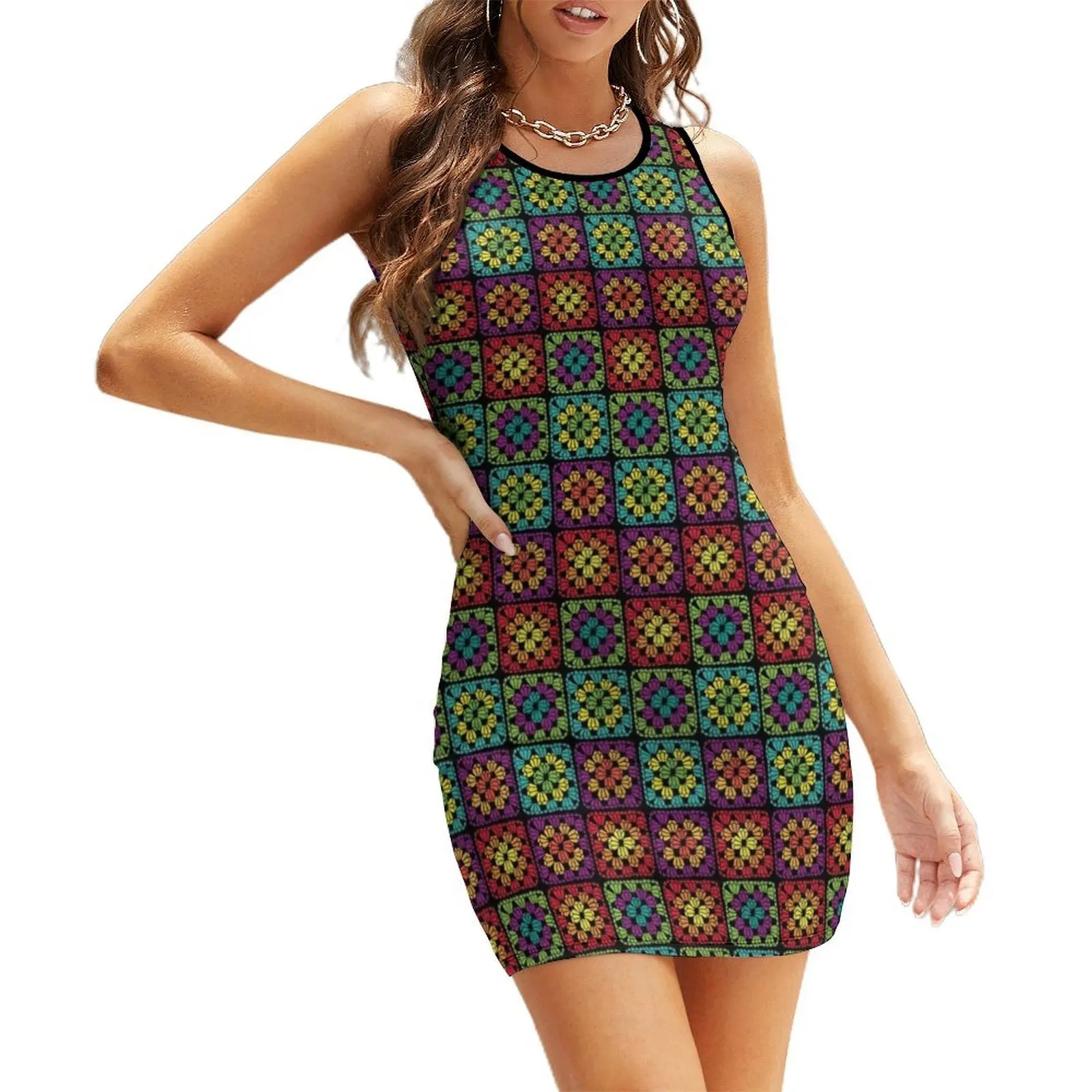 Crochet Granny Square Yarn Pattern Sleeveless Sundress elegant dresses plus sizes evening dresses women
Crochet Granny Square Yarn Pattern Sleeveless Sundress elegant dresses plus sizes evening dresses women