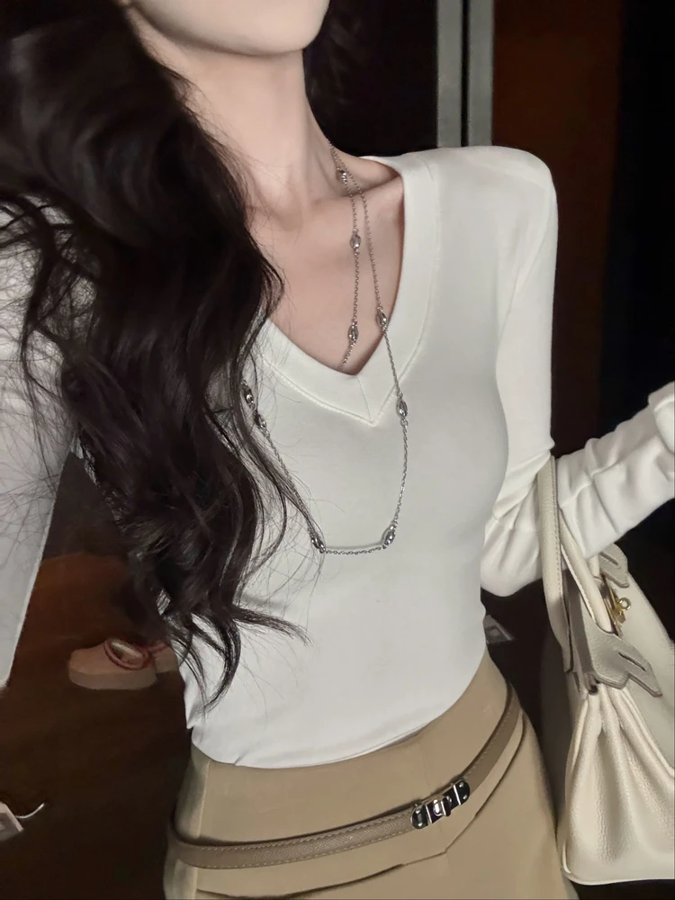 Byonion Женский топ на подкладке Slim Fit V Ne T irt Inner Wear Casual Sle Winter Thiened Long Sve ort Length Top
Byonion Женский топ на подкладке Slim Fit V Ne T irt Inner Wear Casual Sle Winter Thiened Long Sve ort Length Top