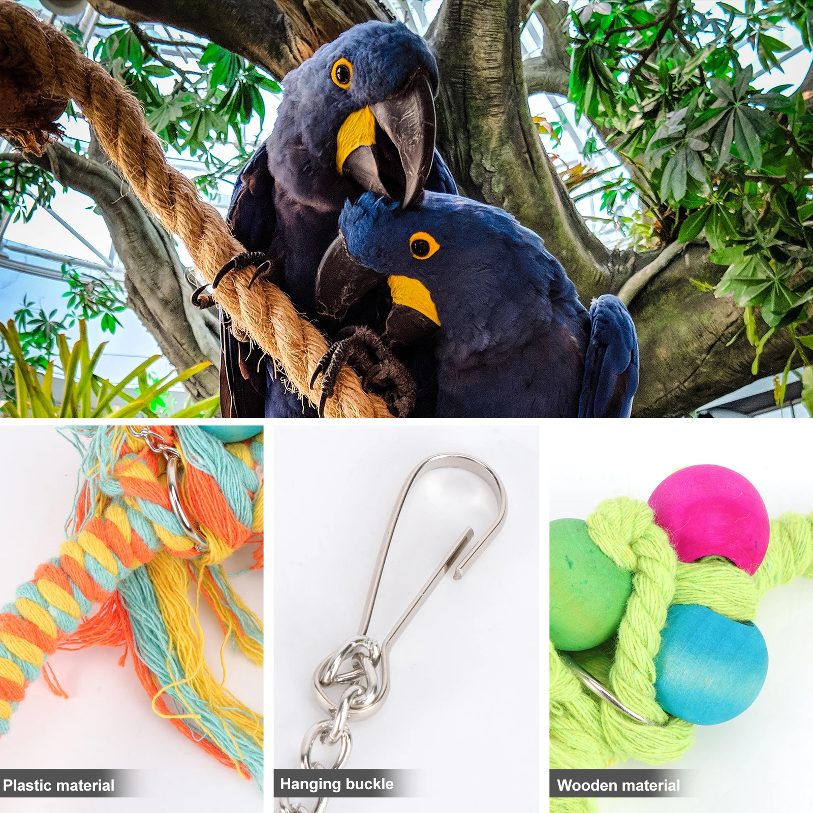 2Pcs Colorful Hanging Rings Cotton Rope Parrot Climbing Chewing Swing Bird Plaything Pet Bird Entertainment Parrot Chewing
2Pcs Colorful Hanging Rings Cotton Rope Parrot Climbing Chewing Swing Bird Plaything Pet Bird Entertainment Parrot Chewing
