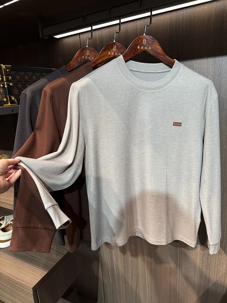 Comfortable Soft Wool Blend Long Sve Men's T-irt Base Layer irt Close-Fitting Warm Pure Color High-Quali Wool Mix
Comfortable Soft Wool Blend Long Sve Men's T-irt Base Layer irt Close-Fitting Warm Pure Color High-Quali Wool Mix