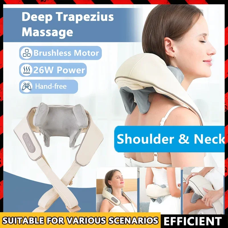 2026 New 26W Brushless Motor Neck And Shoulder Massager Wireless Shoulder And Back Kneading Massage Shawl Neck Masajeador
2026 New 26W Brushless Motor Neck And Shoulder Massager Wireless Shoulder And Back Kneading Massage Shawl Neck Masajeador